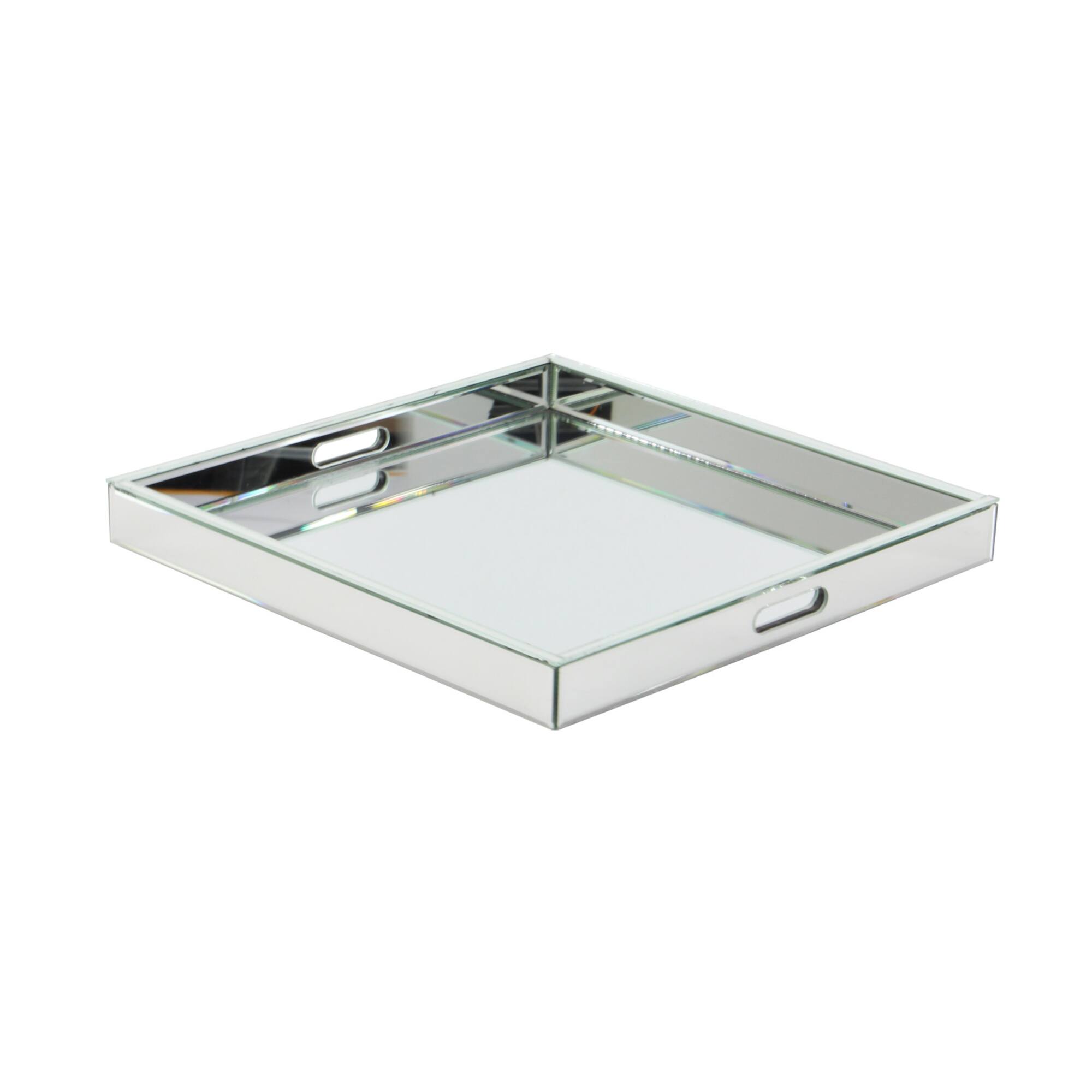 Silver Wood Glam Tray